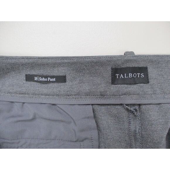 Talbots Soho Pant Womens 18 Heather Gray Career Dress Pants Thick Knit 40x30 - Picture 11 of 13